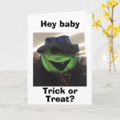 CARTE SALUT BÉBÉ-SAY URGENCE POUR HALLOWEEN ! (Fleur jaune)