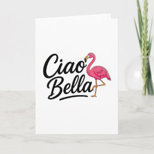 Carte Salut Belle Flamant Italie Vacances d'Été Voyage