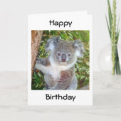 CARTE "SALUT D'ANNIVERSAIRE DE KOALA" (Devant)
