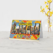 Carte Salut de l'Illinois (Fleur jaune)