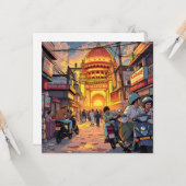 Carte Salut de l'Inde | Kolkata (Devant/Arrière en situation)