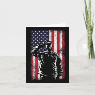 Carte Salut du drapeau américain Memorial Day