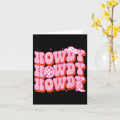 Carte Salut Fille Western Sud Country Rodeo Rose Vache (Fleur jaune)