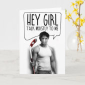 Carte Salut, Girl Talk Moistly to me (Fleur jaune)