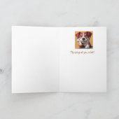 Carte Salut Penser à vous mignon chien chiot animal (Intérieur)