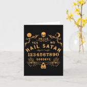 Carte Salut Satan Horreur Occulte Athée Wiccan Satanique (Fleur jaune)