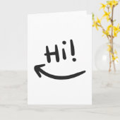 Carte Salut souriant (Fleur jaune)