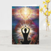 Carte Salutation 1 de coeur (Fleur jaune)