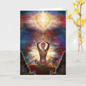 Carte Salutation 3 de coeur (Fleur jaune)