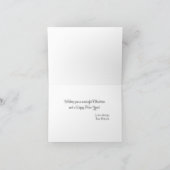 Carte Salutation à la grenouille de Noël (Intérieur)