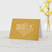 Carte Salutation à l'occasion du 50e anniversaire (Fleur jaune)