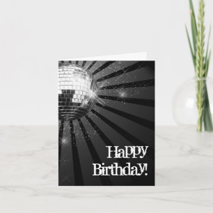 Carte Salutation argentée de joyeux anniversaire de