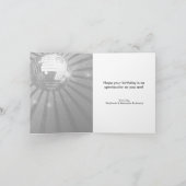 Carte Salutation argentée de joyeux anniversaire de (Intérieur)