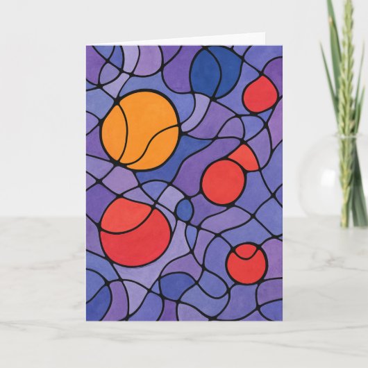Carte Salutation artistique Abstraite (Devant)