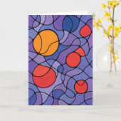 Carte Salutation artistique Abstraite (Fleur jaune)