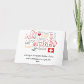 Carte Salutation au fromage Fondue de Suisse (Dos)