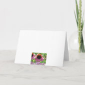 Carte Salutation aux fleurs violettes (Dos)