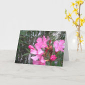 Carte Salutation aux fleurs violettes (Fleur jaune)