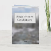 Carte Salutation blanche Husky (Dos)