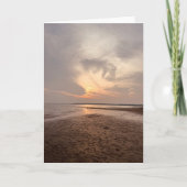 Carte Salutation blanche Sunset Beach (Devant)