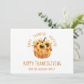 Carte Salutation bon thanksgiving (Debout devant)