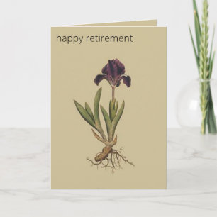 Carte Salutation botanique éditable Nwarf Iris