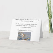 Carte Salutation-Carte d'art de faune de canard de (Dos)