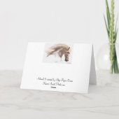 Carte Salutation-cartes de cheval blanc de "SILVERWIND" (Dos)
