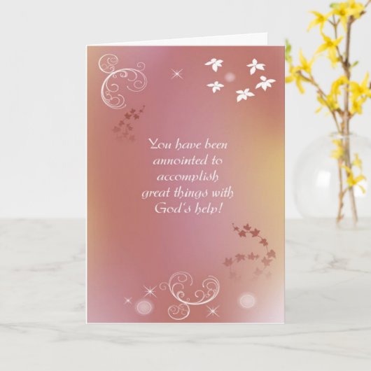 Carte Salutation chrétienne d'amitié (Fleur jaune)