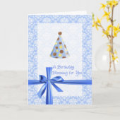 Carte Salutation chrétienne d'anniversaire (Fleur jaune)