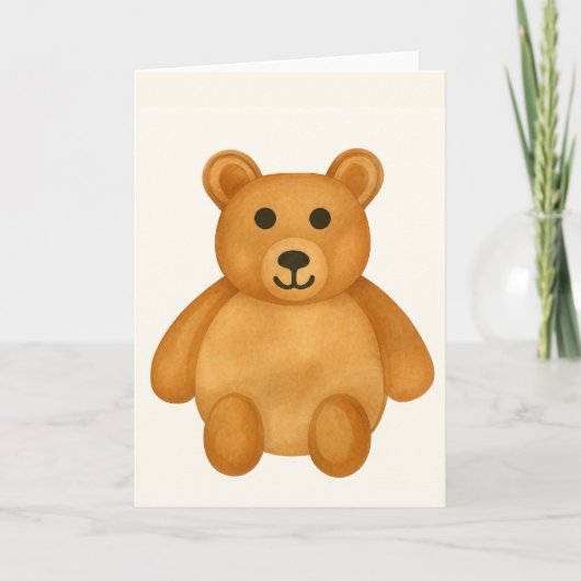 Carte Salutation classique aux ours en peluche (Devant)