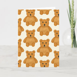 Carte Salutation classique Motif ours en peluche