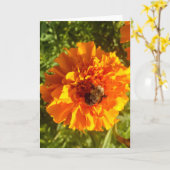 Carte Salutation d'abeilles et de fleurs (Fleur jaune)