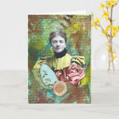 Carte Salutation d'anniversaire (Fleur jaune)