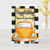 Carte Salutation d'anniversaire (Fleur jaune)