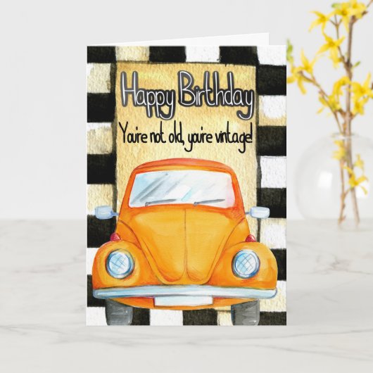 Carte Salutation d'anniversaire (Fleur jaune)