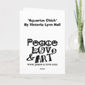 Carte Salutation d'anniversaire d'Aquarius Chick (Dos)