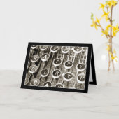 Carte Salutation d'anniversaire de la machine à écrire v (Fleur jaune)