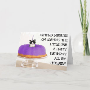 Carte Salutation d'anniversaire de Mittens