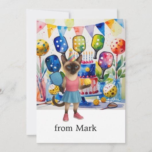 Carte Salutation d'anniversaire de Pickleball (Devant)