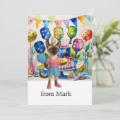 Carte Salutation d'anniversaire de Pickleball (Debout devant)