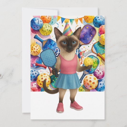 Carte Salutation d'anniversaire de Pickleball (Devant)
