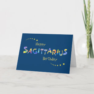 Carte Salutation d'anniversaire de signe de zodiaque de