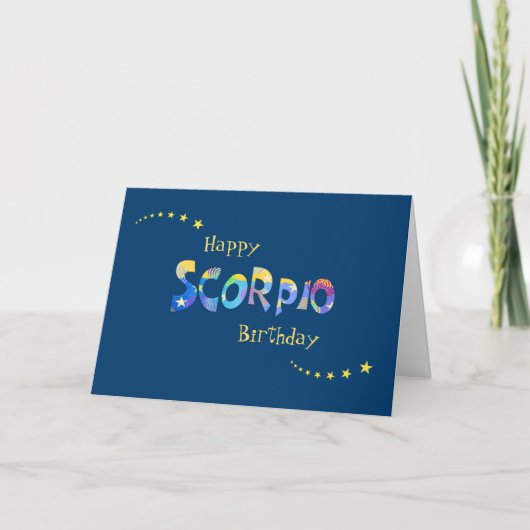 Carte Salutation d'anniversaire de signe de zodiaque de (Devant)
