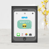 Carte Salutation d'anniversaire Emoji (Fleur jaune)