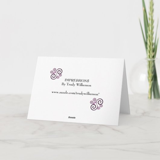 Carte Salutation d'anniversaire - Gâteau avec/Fleurs Fuc (Dos)