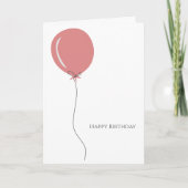 Carte Salutation d'anniversaire minimaliste rose (Devant)