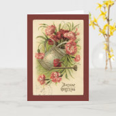 Carte Salutation d'anniversaire Reproduction Vintage (Fleur jaune)