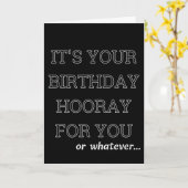 Carte Salutation d'anniversaire sarcastique (Fleur jaune)