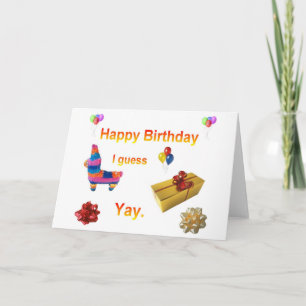 Carte Salutation d'anniversaire sarcastique